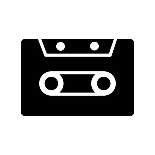 Cassette Glyph Vector Icon Desig — Stockvector