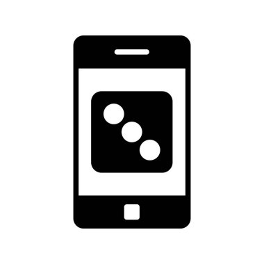 Dice Glyph Vektör Simgesi Tasarımı