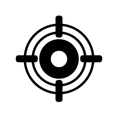  Hedef Glyph Vektör Simgesi Tasarımı