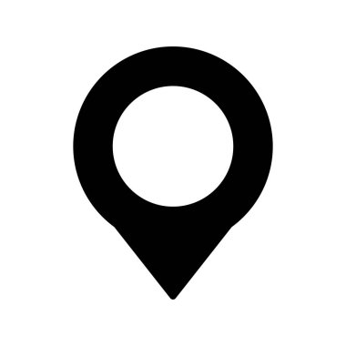 Konum Glyph Vektör Simgesi Tasarımı