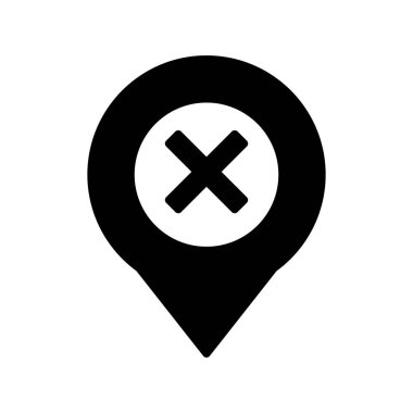 Çapraz Glyph Vektör Simgesi Tasarımı