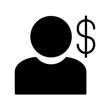  Dolar Glifi Vektör Simgesi Tasarımı