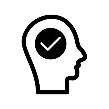 Tick Glyph Vektör Simgesi Tasarımı