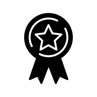 Ödül Glyph Vektör Simgesi Tasarımı