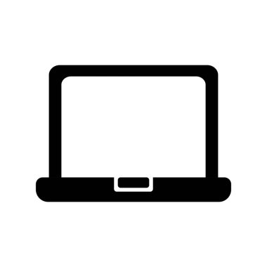  Laptop Glyph Vektör Simgesi Tasarımı