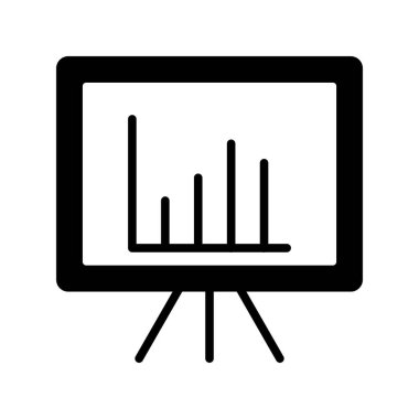 Grafik Grafiği Vektör Simgesi Tasarımı