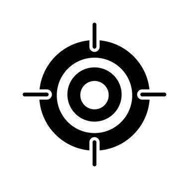 Hedef Glyph Vektör Simgesi Tasarımı