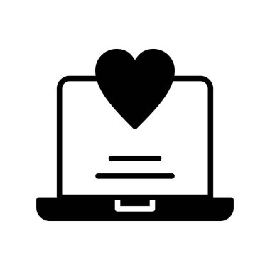 Kalp Kabartma Vektörü Simgesi Tasarımı