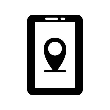 Konum Glyph Vektör Simgesi Tasarımı