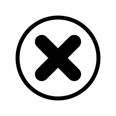  İptal Edilmiş Glyph Vektör Simgesi Tasarımı