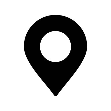 Konum Glyph Vektör Simgesi Tasarımı