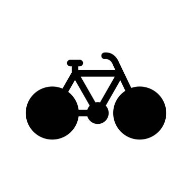 Bisiklet Glyph Vektör Simgesi Tasarımı