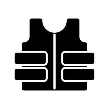 Vest Glyph Vektör Simgesi Tasarımı