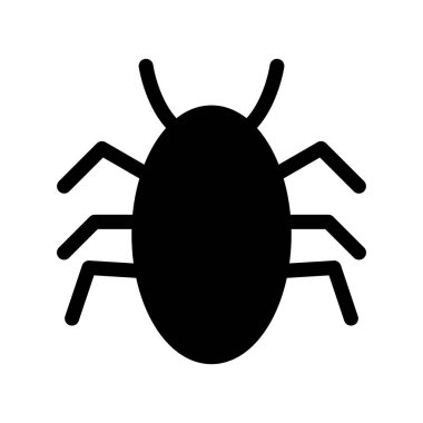  Virüs Glyph Vektör Simgesi Tasarımı