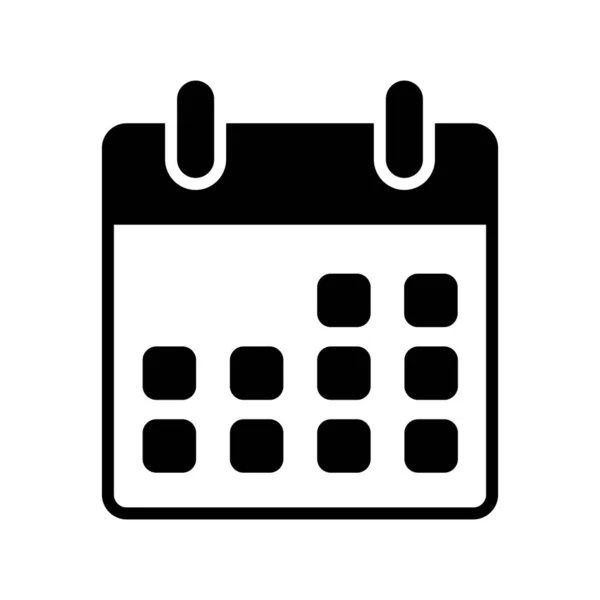 Calendario Glifo Vector Icono Desig — Vector de stock