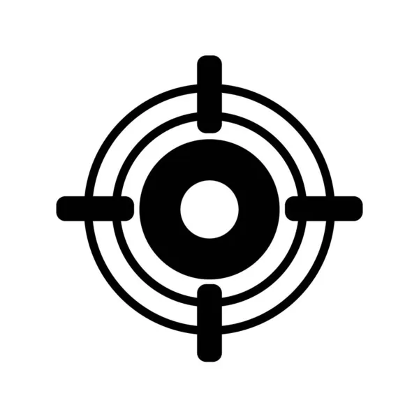 Cílový Glyph Vector Icon Desig — Stockový vektor