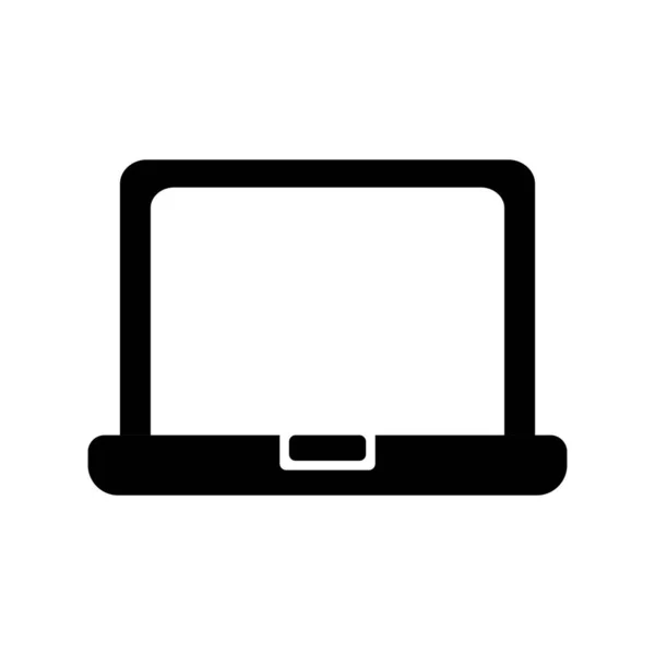 Laptop Glyph Vector Ícone Desig — Vetor de Stock