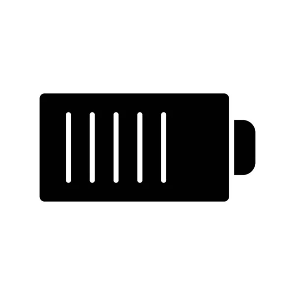 Battery Glyph Vector Icon Desig — Stock Vector