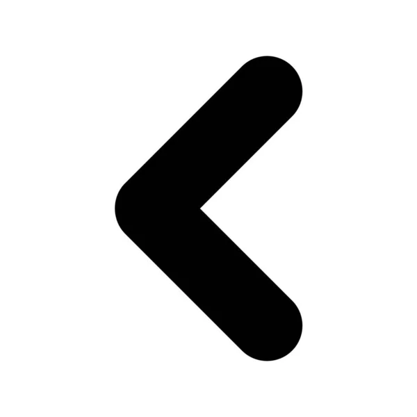 Point Left Glyph Vector Icon Desig — Stockvektor