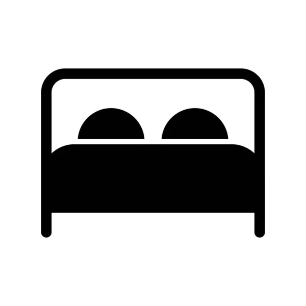 Bed Glyph向量Icon设计 — 图库矢量图片