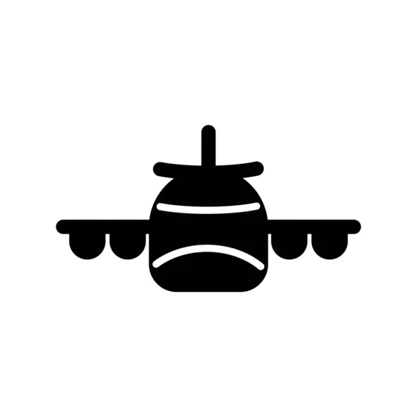 Flugzeug Glyph Vector Icon Desig — Stockvektor