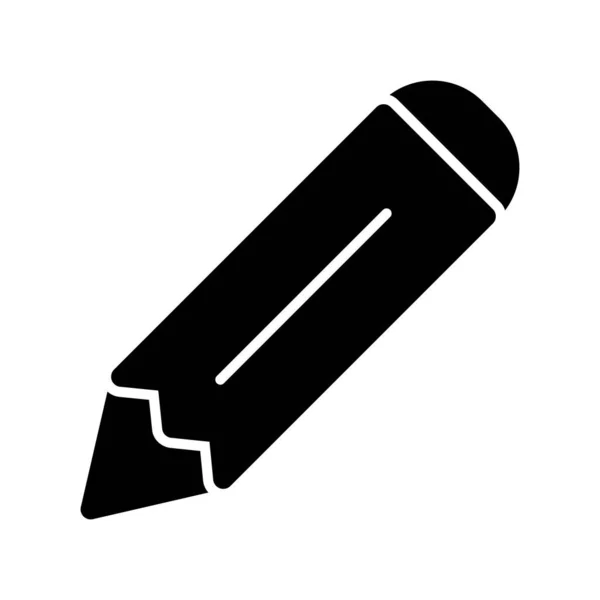 Олівець Гліф Векторна Ікона Демонстрація — стоковий вектор