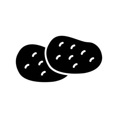 Patates Glyph Vektör Simgesi Tasarımı