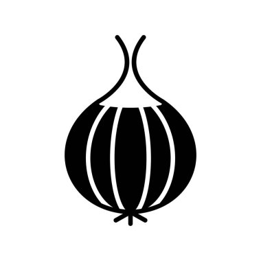 Soğan Kabartma Vektörü Simgesi Tasarımı