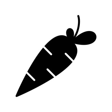 Havuç Kabartma Vektör Simgesi Tasarımı