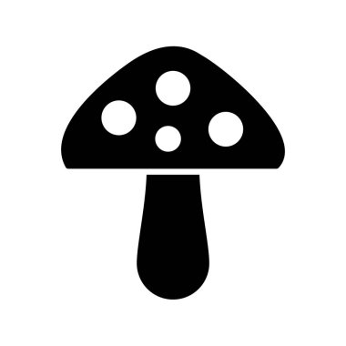 Mantar Kabartma Vektör Simgesi Tasarımı