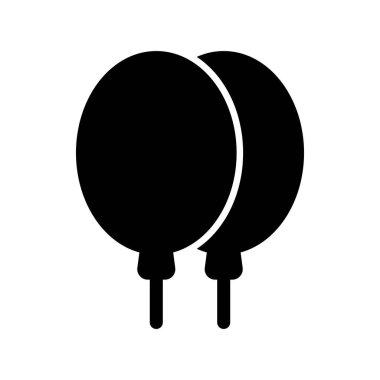 Balon Glyph Vektör Simgesi Tasarımı