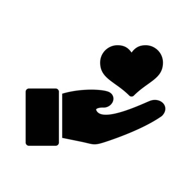 Gönüllü Glyph Vektör Simgesi Tasarımı