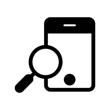  Mobil Glyph Vektör Simgesi Tasarımı