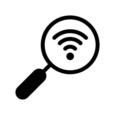 Wiifi Glyph Vektör Simgesi Tasarımı