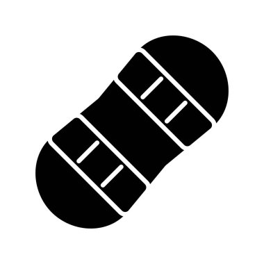 Snowboard Glyph Vektör Simgesi Tasarımı