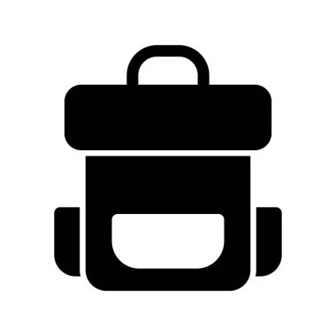 Geri Paket Glyph Vektör Simgesi Tasarımı