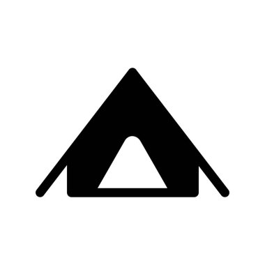 Çadır Kabartma Vektör Simgesi Tasarımı