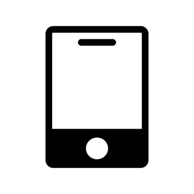 Akıllı Telefon Glyph Vektör Simgesi Tasarımı