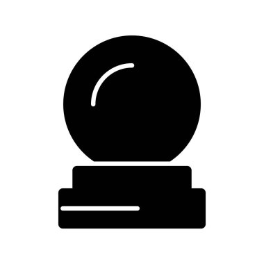 Kristal Top Kabartma Vektör Simgesi Tasarımı