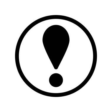 Uyarı Glyph Vektör Simgesi Tasarımı