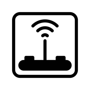Wiifi Glyph Vektör Simgesi Tasarımı