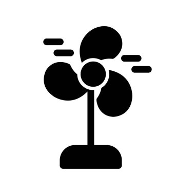 Rüzgâr Gücü Kabartma Vektörü Simgesi Tasarımı