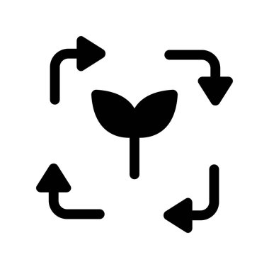 Sürdürülebilir Enerji Kabartma Vektörü Simgesi Tasarımı