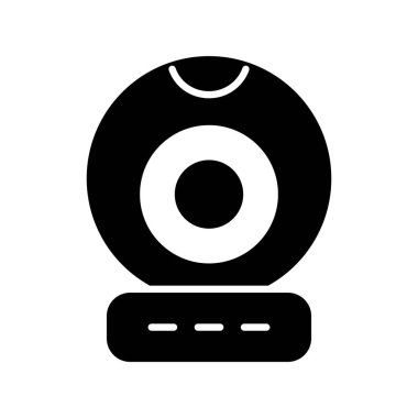 Webcam Glyph Vektör Simgesi Tasarımı