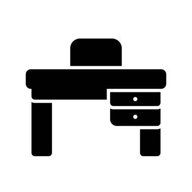 Tablo Glyph Vektör Simgesi Tasarımı