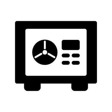 Güvenli Kutu Glyph Vektör Simgesi Tasarımı