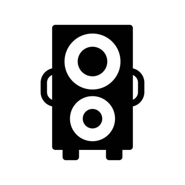 Sözcü Glyph Vektör Simgesi Tasarımı