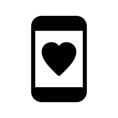 Akıllı Telefon Glyph Vektör Simgesi Tasarımı