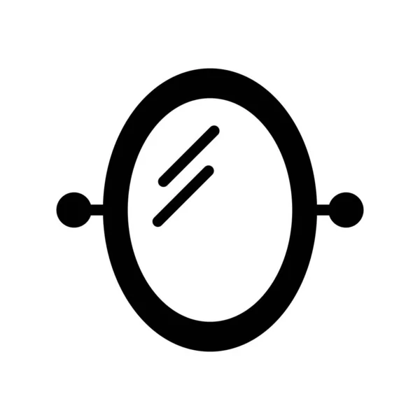 Tvättställsspegel Glyph Vector Icon Desig — Stock vektor