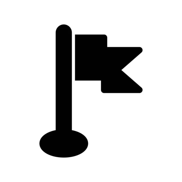 Milestone Glyph Vector Icon Desig — Stockvector